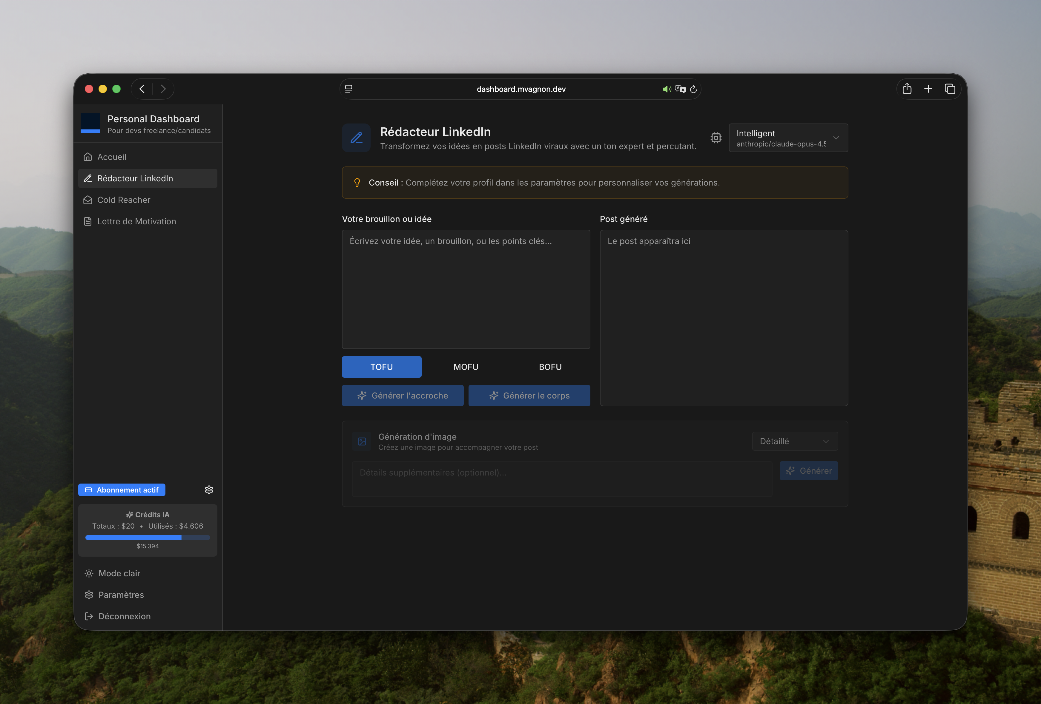 LinkedIn post generator